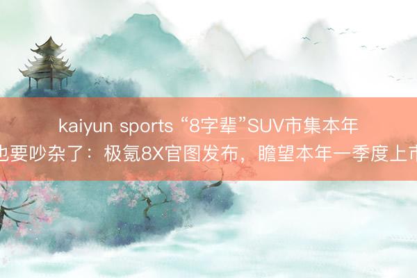 kaiyun sports “8字辈”SUV市集本年也要吵杂了：极氪8X官图发布，瞻望本年一季度上市