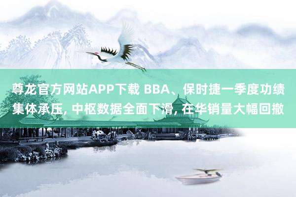 尊龙官方网站APP下载 BBA、保时捷一季度功绩集体承压, 中枢数据全面下滑, 在华销量大幅回撤