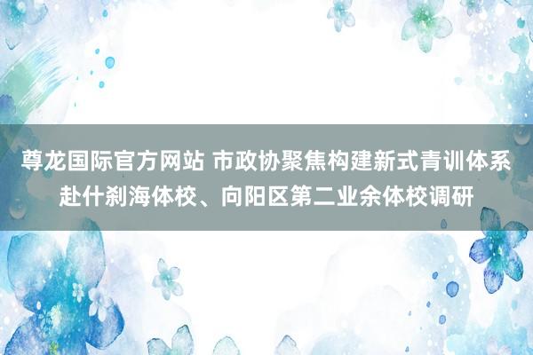 尊龙国际官方网站 市政协聚焦构建新式青训体系赴什刹海体校、向阳区第二业余体校调研