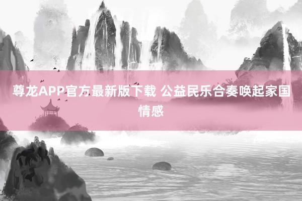 尊龙APP官方最新版下载 公益民乐合奏唤起家国情感
