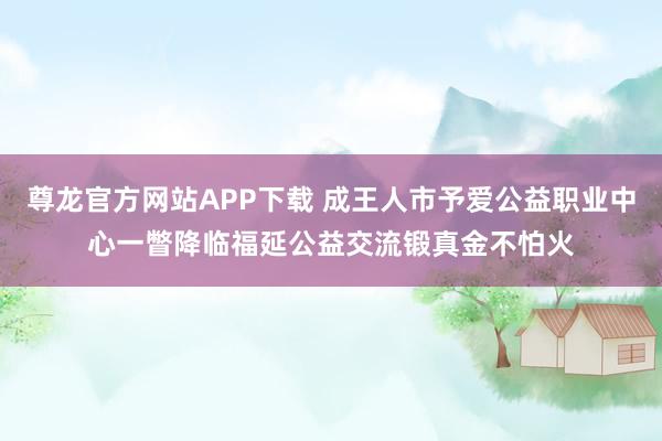 尊龙官方网站APP下载 成王人市予爱公益职业中心一瞥降临福延公益交流锻真金不怕火