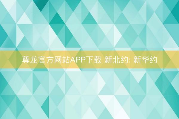 尊龙官方网站APP下载 新北约: 新华约