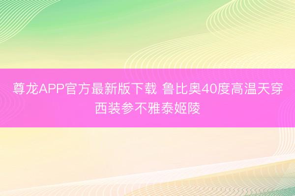 尊龙APP官方最新版下载 鲁比奥40度高温天穿西装参不雅泰姬陵
