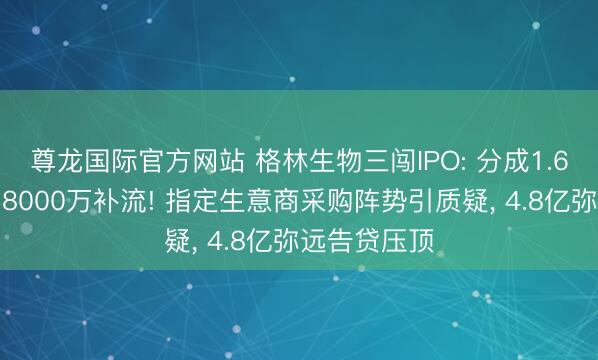 尊龙国际官方网站 格林生物三闯IPO: 分成1.6亿纪念募资8000万补流! 指定生意商采购阵势引质疑, 4.8亿弥远告贷压顶