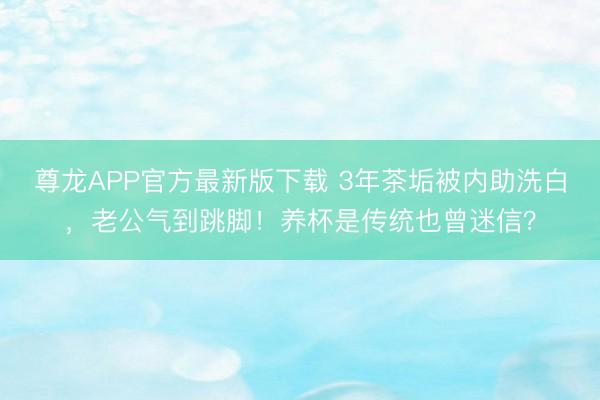 尊龙APP官方最新版下载 3年茶垢被内助洗白，老公气到跳脚！养杯是传统也曾迷信？