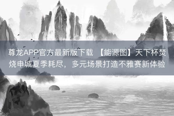 尊龙APP官方最新版下载 【能源图】天下杯焚烧申城夏季耗尽,多元场景打造不雅赛新体验